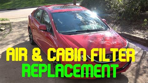 Replace Air Filter And Cabin Filter 9th Generation Honda Civic Si 2012