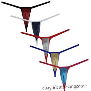 Männer Tiny Micro String Suave Bikini Slip Tanga Hose glänzend