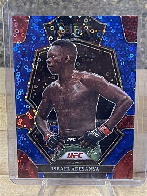 2023 Panini Select UFC Premier Level Blue Disco Prizm 192 Israel