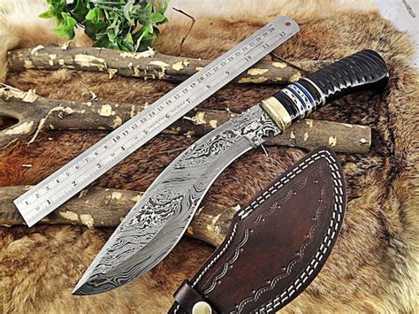 Hermosos Personalizado Hecho A Mano Cuchillo Machete Caza De Acero