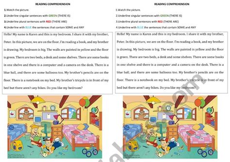 Reading There Isare Esl Worksheet By Lorenabarr
