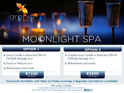 Moonlight Night Couples Spa Package – Aronia Day Spa