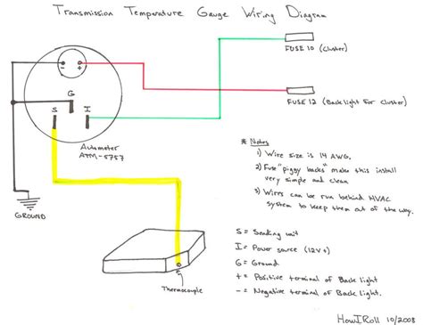 Diagram Wiring Diagram Water Temperature Gauge Mydiagramonline