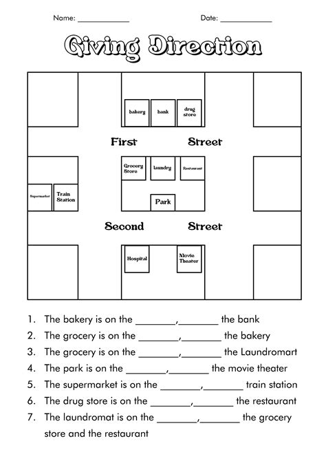 Following Directions Worksheet Kids