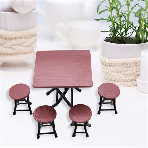 Chelle Mini Table De Poup E Chaises Barbie Mobilier Accessoires