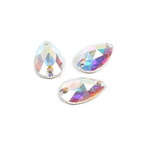 Swarovski Crystal Ab Sew On Drops 12x7mm 3pk Jewellerymaker