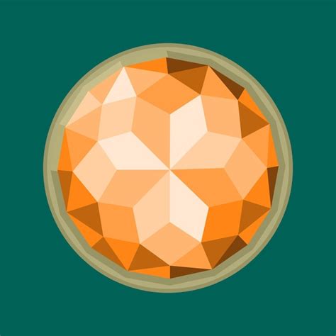 Premium Vector Yellow Orange Gemstone For Earings Or Necklace
