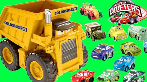 Disney Pixar Cars Colossus Xxl Dump Truck Eats Micro Drifters Car Toys