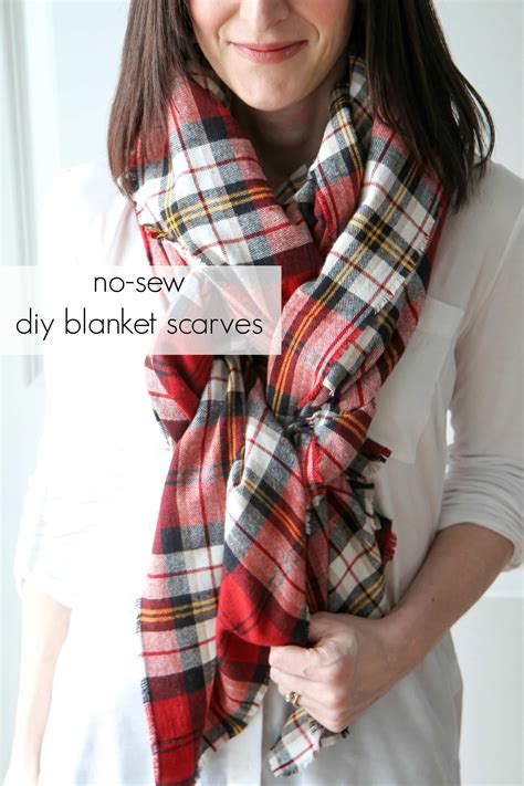 How To Make A DIY No Sew Blanket Scarf Plus How To Wear A Blanket