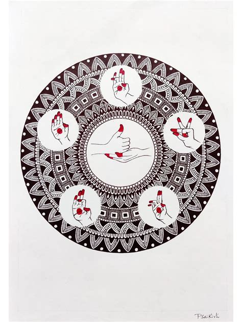 Indian Classical Dance Mudras Mandala Artwork Exotic India Art