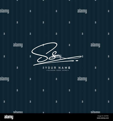 Initial Letter SS Logo Handwritten Signature Style Logo Signature