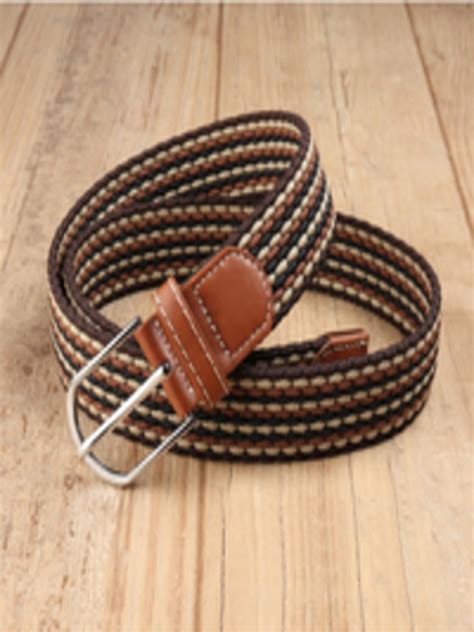 Buy Elite Crafts Unisex Brown Braided Woven Canvas Belt Belts For