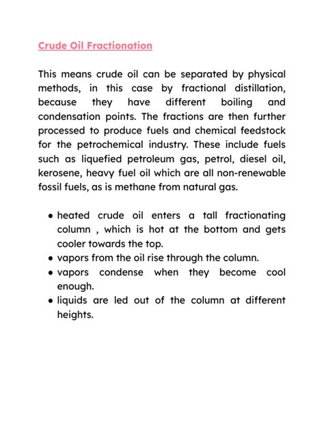 Crude Oil Fractionation | PDF | Petroleum | Fuels
