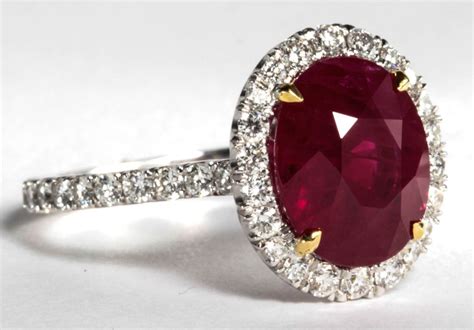 GIA Certified Five Carat Vivid Red Pigeon's Blood Burma Ruby and Diamond Ring at 1stDibs | 5 ...