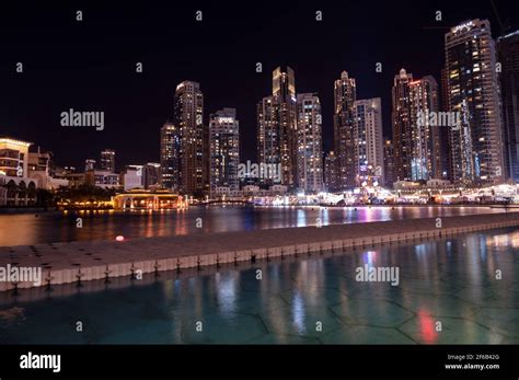 Jan 7th 2021 Dubai Uae View Of The Beautifully Illuminated