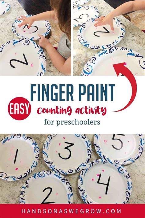 Finger Paint Counting Activity Simple For Preschoolers