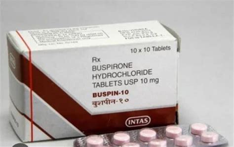 Buspirone Hydrochloride Tablet Ip 10 Mg At Rs 100stripe Buspar In