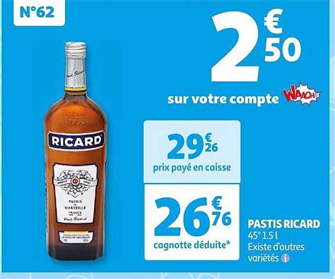 Promo Pastis Ricard Chez Auchan Icatalogue Fr