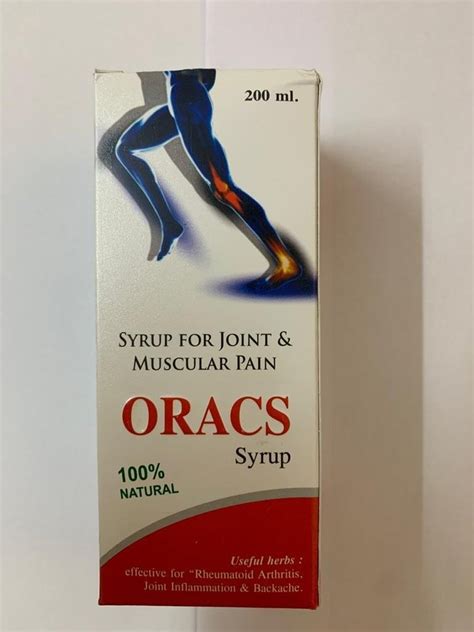 Oracs Joint And Muscular Pain Syrup Packaging Size Ml At Rs