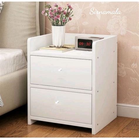 Jual Meja Nakas Kecil Bed Side Table Laci Serbaguna Meja Samping