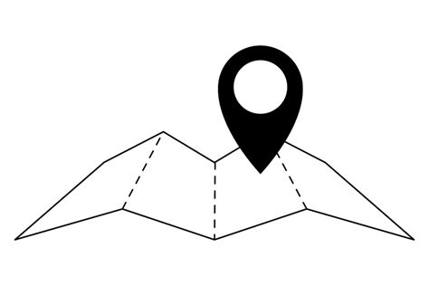 Map and location pin symbol icon geolocation on Vector Image