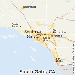 South Gate California Map - Amargo Marquita