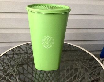 Vintage Green Tupperware Canisters Etsy