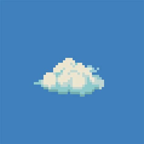 Premium Vector Single Cloud In Pixel Art Style