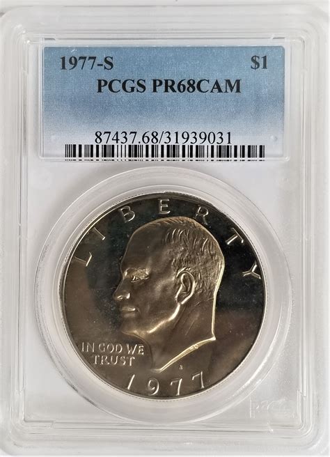 1977 S Eisenhower Ike Proof Clad Dollar PCGS PR 68CAM For Sale Buy