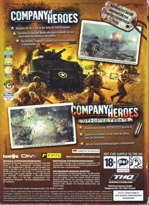 Company Of Heroes Gold Edition 2007 Windows Box Cover Art Mobygames