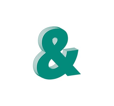 Premium Vector 3d Ampersand Linear Modern Logo Line Strip Design