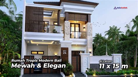 Woww Desain Rumah Tropis Modern Bali Lantai Kamar Di Lahan X