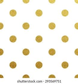 Gold Glittering Polka Dot Seamless Pattern Stock Vector Royalty Free