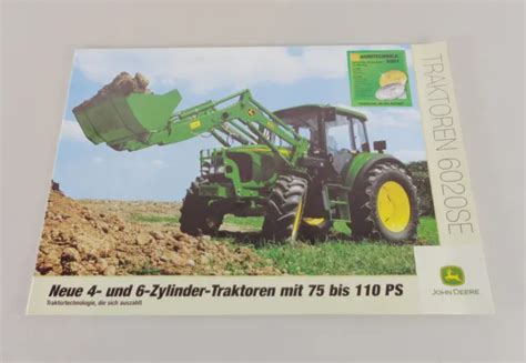 Prospectus Brochure John Deere Tracteurs S Rie Se De Eur