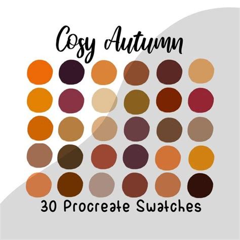 Procreate Palette Swatches Procreate Color Palette Cosy Etsy Artofit