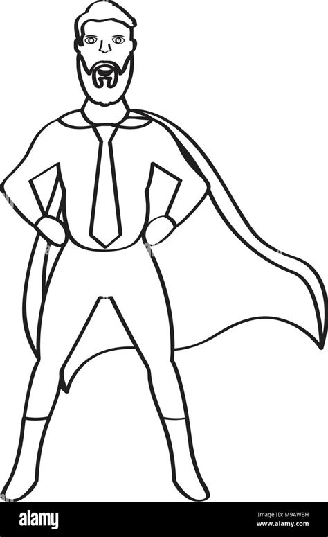 Male superhero cartoon character sketch Stock Vector Image & Art - Alamy