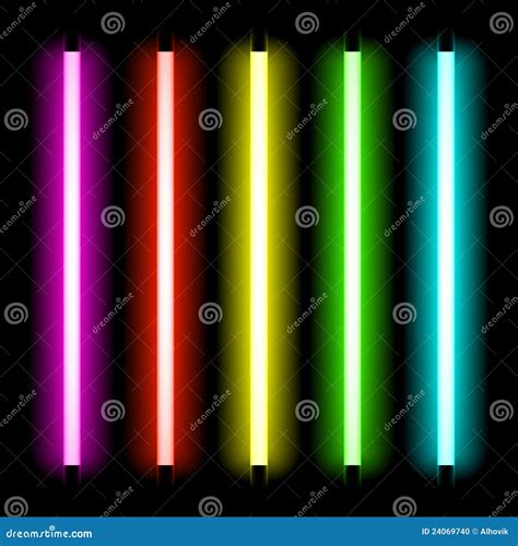 Neon Tube Light Stock Photo Image 24069740