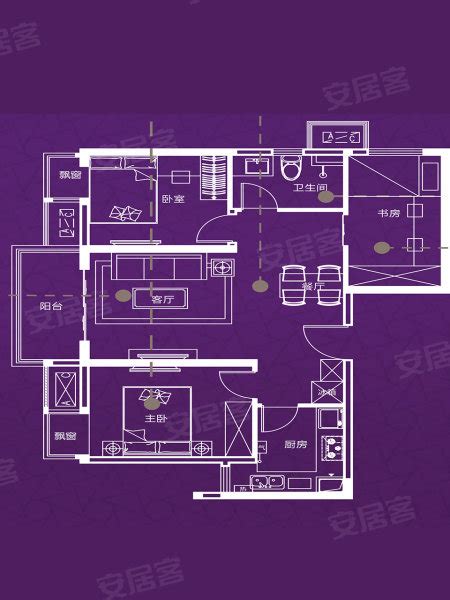 康桥九溪郡d户型，康桥九溪郡3室2厅1卫1厨约8700平米户型图，朝南朝向 郑州安居客