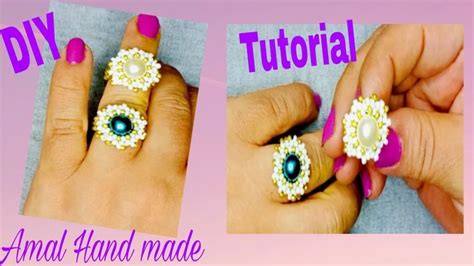 طريقة عمل خاتم خرز Simple بشكل جديد Beaded Rings Gemstone Rings Beaded