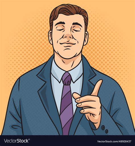 Confident man meme pop art Royalty Free Vector Image