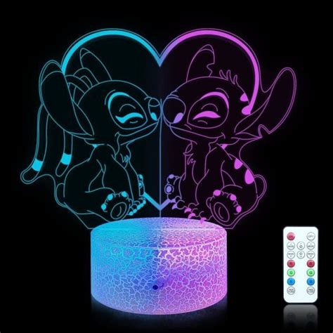 Lampe Stitch D Veilleuse Lampe De Nuit Stitch Lampe De Chevet Led