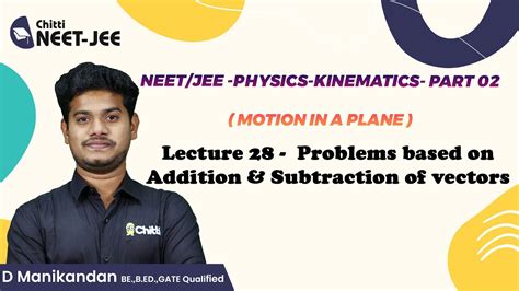 Lec 28 Problems Based On Addition And Subtraction Of Vectors Of Vectors Class 11 Neet Iit