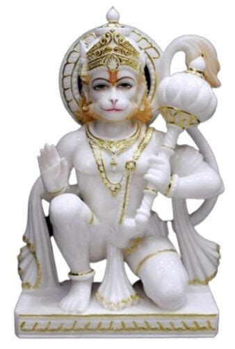 Hinduism Religious Polished Finish Marble Lord Hanuman Statues At Best