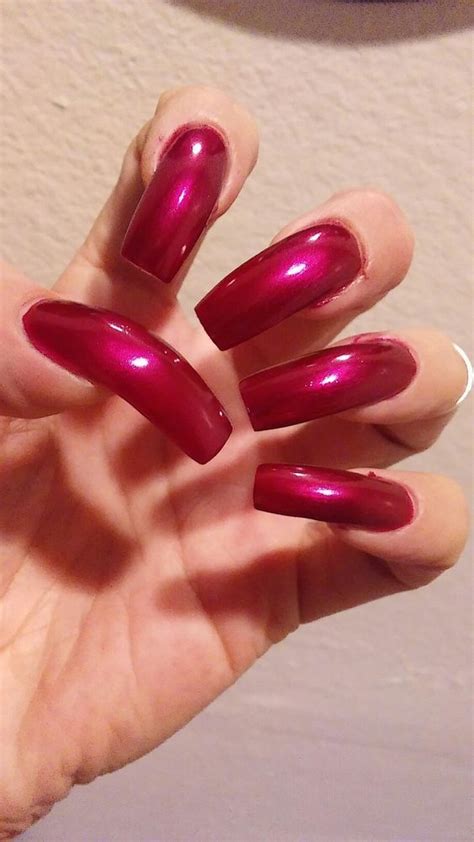 Red Lip Fantasy Curved Nails Long Red Nails Long Square Acrylic Nails