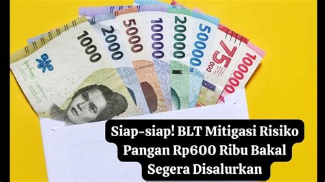 Segera Cair BLT Mitigasi Risiko Pangan Rp600 Ribu Bakal Disalurkan