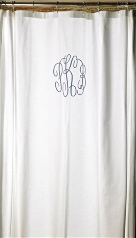 Monogrammed Shower Curtain Traditional Shower Curtains By