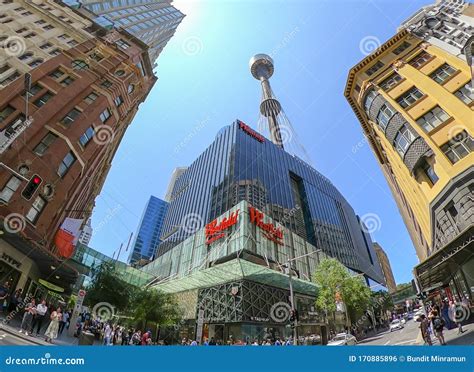 Westfield Shopping Center In Cbd With The View Of Sydney Tower Editorial Photo Image Of Logo