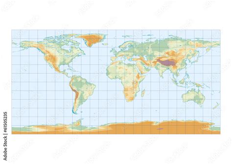 physical map   world graticule stock illustration adobe stock