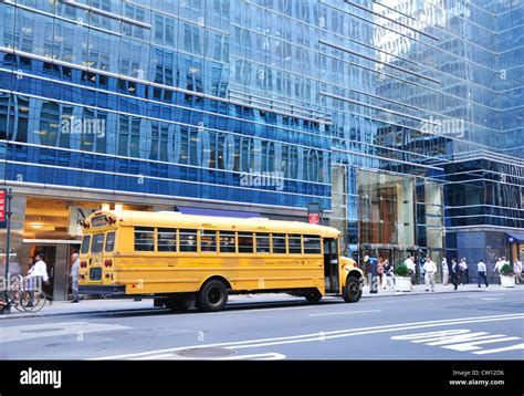 School bus, New York City, USA Stock Photo - Alamy