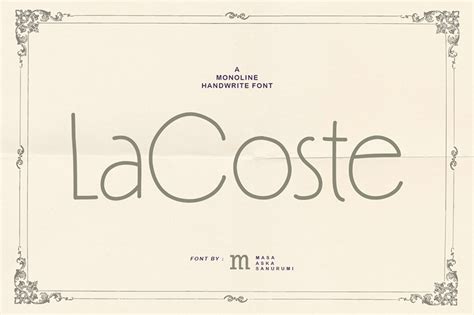 Lacoste Windows Font Free For Personal